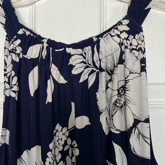 Anne Klein blue floral maxi dress size 14 - Picture 2 of 7